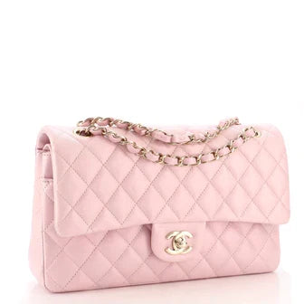 CC Classic Double Flap Bag Quilted Iridescent Calfskin Medium