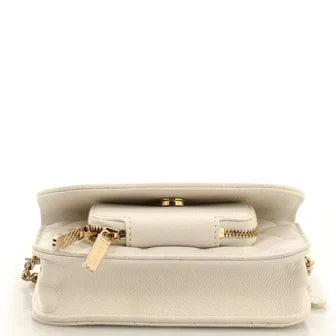 CC Business Affinity Flap Clutch with Chain Quilted Caviar
