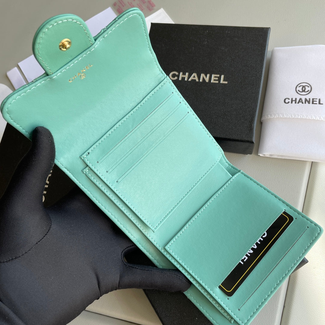 cc Small Classic Flap Wallet Mint Bag For Women 10.5cm/4.1in