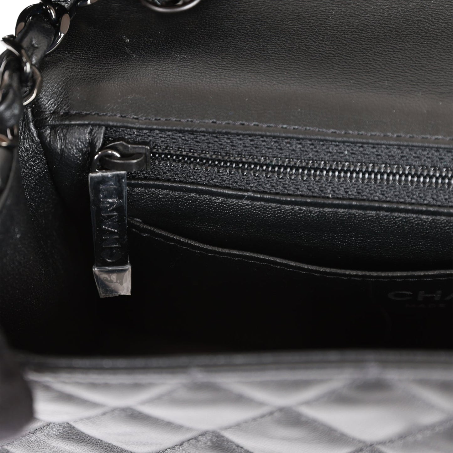 CC Mini Rectangular Flap Bag SO Black Lambskin Black Hardware for MR